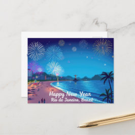 Cartão Postal Celebração do feliz ano novo no Rio de Janeiro