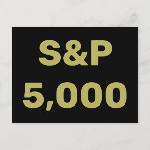Cartão Postal Celebração do Índice de Bolsas de Nível S&P 5.000