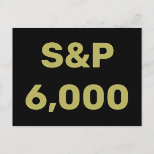 Cartão Postal Celebração do Índice de Bolsas de Nível S&P 6.000