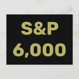 Cartão Postal Celebração do Índice de Bolsas de Nível S&P 6.000