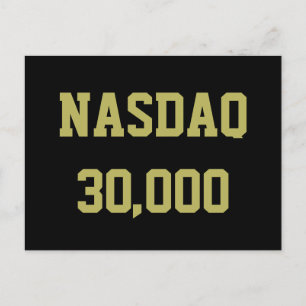 Cartão Postal Celebração do NASDAQ 30000 no Mercado de Ações