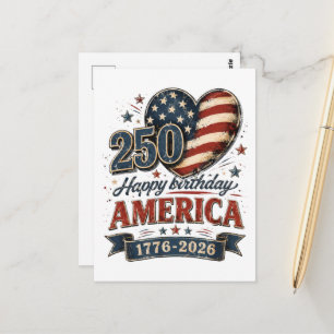 Cartão Postal Celebração dos 250 anos da América
