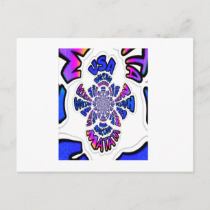 Cartão Postal Celebração dos EUA: Víbias Dinâmicas de Arte de Te