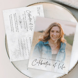 Cartão Postal Celebração Moderna da Memória Funeral 