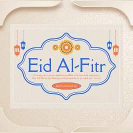 Cartão Postal Celebração Personalizada Eid Al-Fitr