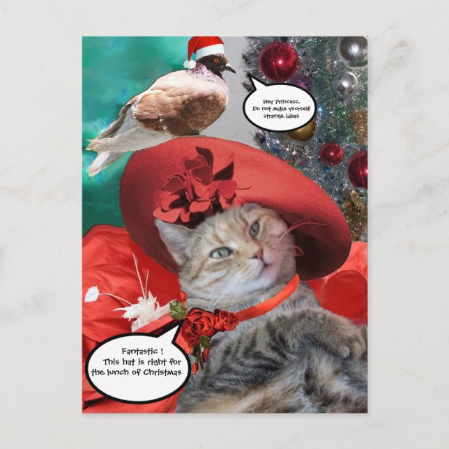 CARTÃO POSTAL CELEBRAÇÕES DE NATAL DE PRINCESS TATUS CAT (Frente)