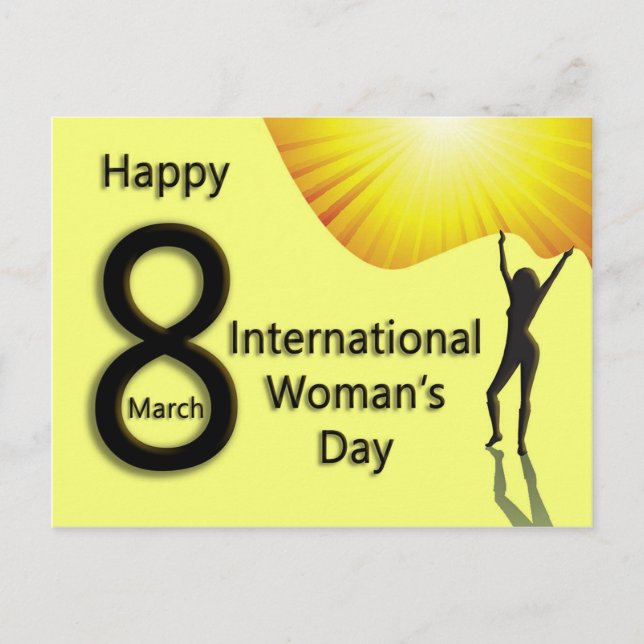 Cartão Postal Celebrado - Dia Internacional da Mulher (Frente)