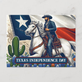 Cartão Postal Celebrando a Liberdade no Texas: Dia da Independên