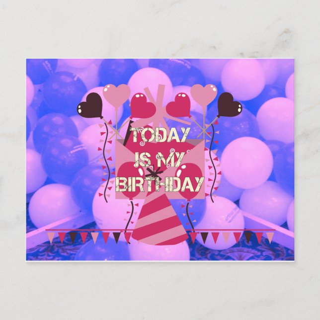 Cartão Postal Celebrando Minhas Abençoações Felizes De Aniversár (Frente)