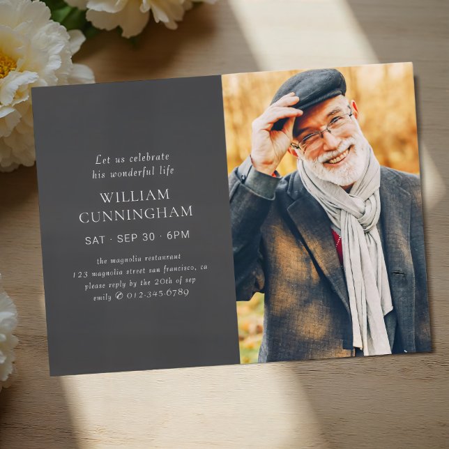 Cartão Postal Celebrar Sua Foto Simples E Simples Moderna (Criador carregado)