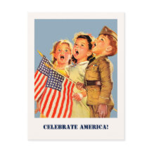 Celebre a América, 4 de Julho Arte Vintage