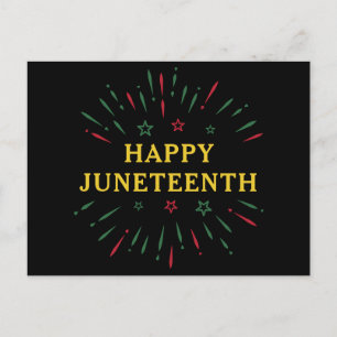 Cartão Postal Celebre o Dia da Independência Negra Feliz Junetee