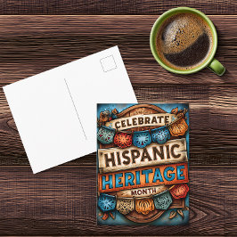 Cartão Postal Celebre o Mês da Herança Hispânica