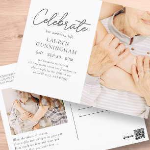 Cartão Postal Celebre Sua Vida Incrível Foto Simples Moderna