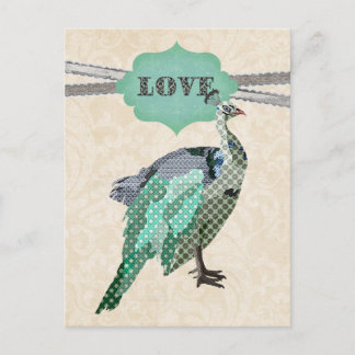 Cartão Postal Celeste Peacock LovePostcard