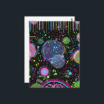 Cartão Postal Celestial Celebrations: Maximalist Abstract Art<br><div class="desc">Colorful contemporary abstract painting</div>