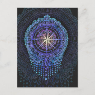 Cartão Postal Celestial Compass Mandala