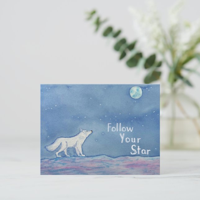 Cartão Postal Celestial Siga Sua Estrela (Em pé/Frente)