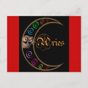 Cartão Postal Celestrial Moon Aries