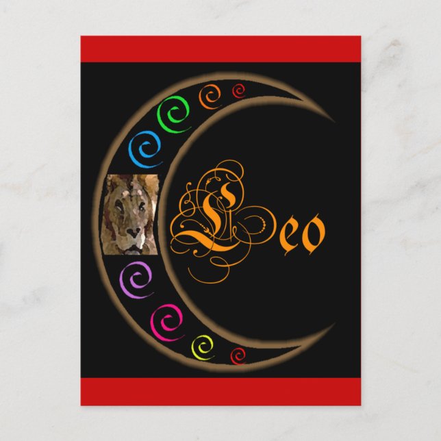 Cartão Postal Celestrial Moon Leo (Frente)