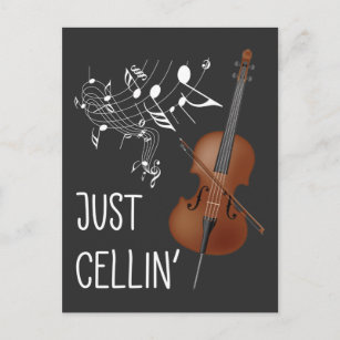 Cartão Postal Cello String Instrumento Cellist Humor Violoncello