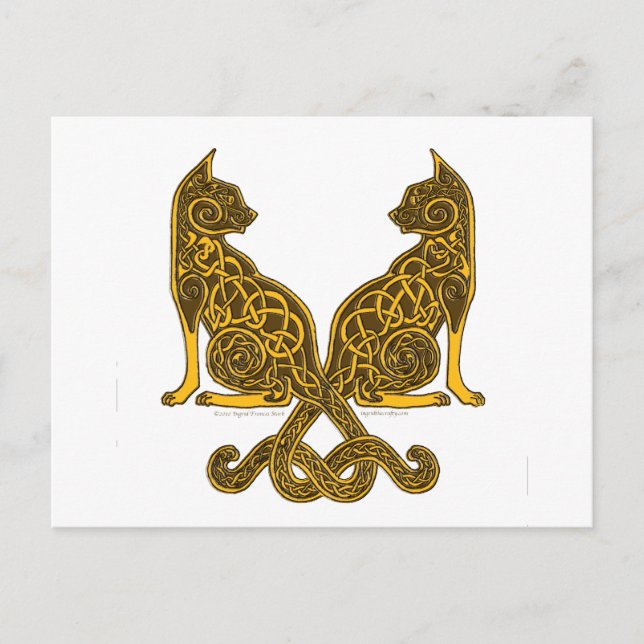 Cartão Postal celta 6 bronze de ouro (Frente)