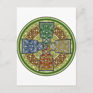 Cartão Postal Celtic Cross 4-Color