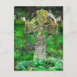 Cartão Postal Celtic Cross Gravestone