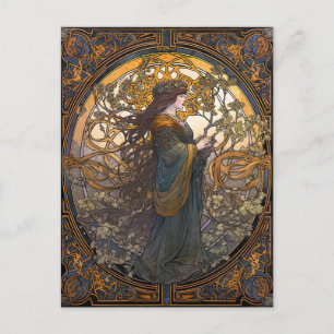 Cartão Postal Celtic Knot Queen Colorful Knotwork