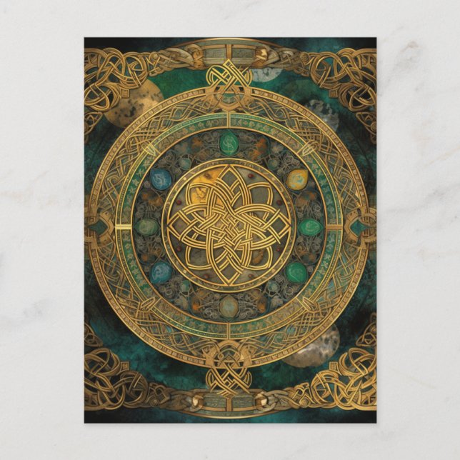 Cartão Postal Celtic Knotwork (Frente)