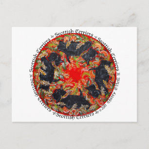 Cartão Postal Celtic Scottish Terrier Medallion