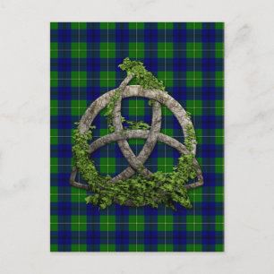 Cartão Postal Celtic Trinity Knot E Clan Johnston Tartan