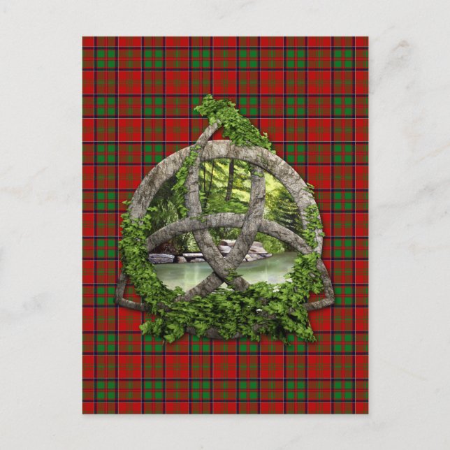 Cartão Postal Celtic Trinity Knot E Clan MacDonald De Glencoe (Frente)