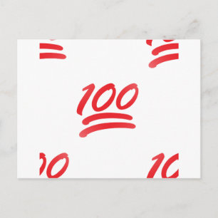 Cartão Postal cem emoji
