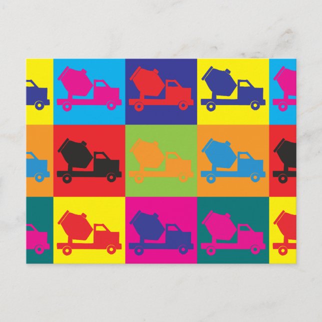 Cartão Postal Cement Pop Art (Frente)