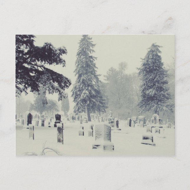 Cartão Postal Cemitério de inverno (Frente)