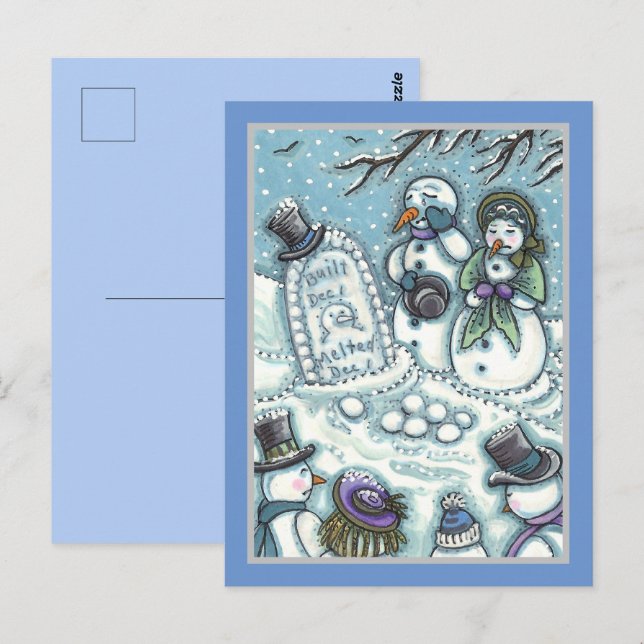 CARTÃO POSTAL CEMITÉRIO DE NEVE, MELHORADO ANTES DA SUA ÉPOCA, M (Frente/Verso)