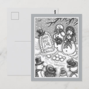 CARTÃO POSTAL CEMITÉRIO DE NEVE, MELHORADO ANTES DA SUA ÉPOCA, M