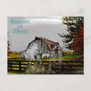 Cartão Postal *~* Cemitério Spooky BEWARE do Ghost HALLOWEEN