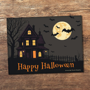 Cartão Postal Cena Assustadora de Halloween