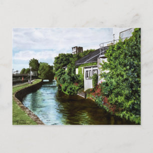 Cartão Postal Cena da cidade de Galway Irlanda Vista do canal