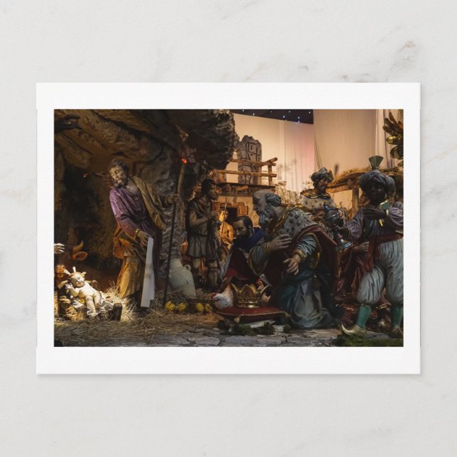Cartão Postal Cena da Natividade no Vaticano (Frente)