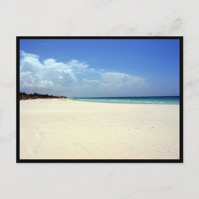 Cartão Postal cena da praia (Frente)