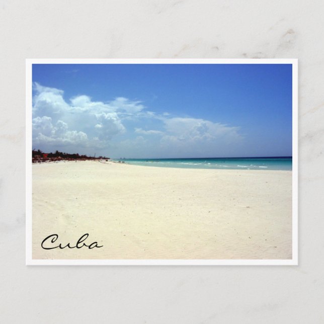 Cartão Postal cena da praia varadero (Frente)