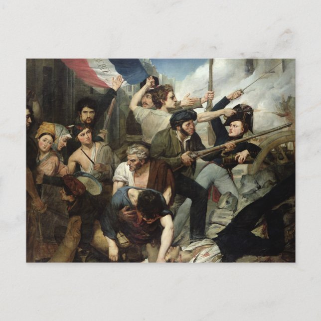 Cartão Postal Cena da Revolução de 1830 (Frente)