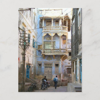 Cartão Postal cena da rua indiana
