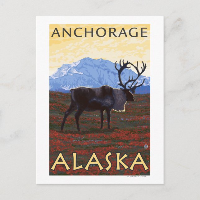 Cartão Postal Cena das Caraíbas - Anchorage, Alasca (Frente)