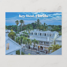 Cartão Postal Cena de arquitetura de casas brancas em Key West F