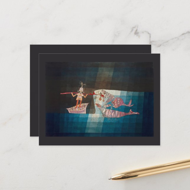 Cartão Postal Cena De Batalha Da Ópera Dos Marítimos Por Paul Kl (Frente/Verso In Situ)