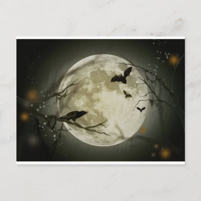 Cartão Postal Cena de Halloween (Frente)